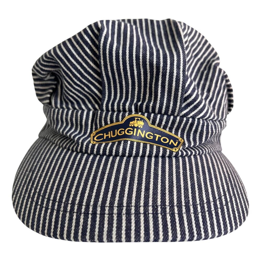 Chuggington Railroad Hat Cap Blue White Stripe Youth Size